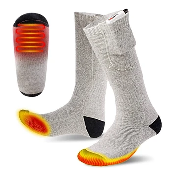 1 пара электрических нагревательных носков От хронической простуды, Обогреватель для ног, аккумуляторная батарея, теплые носки для зимних видов спорта