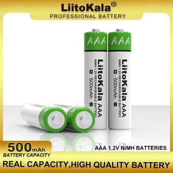 10-100ШТ LiitoKala AAA NiMH 1,2 В 500 мАч Аккумуляторная батарея Подходит для игрушек, мышей, электронных весов и т.д. Оптовая продажа