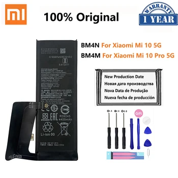 100% Оригинальный Аккумулятор BM4M BM4N Для Xiaomi Mi 10 Pro 5G Xiaomi 10Pro Mi10 5G Оригинальные Сменные Батареи Bateria Для телефона