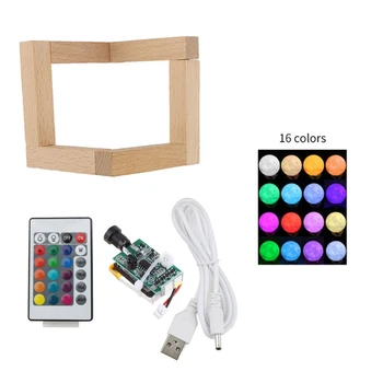 16 цветов Пульт дистанционного управления и USB-панель с лунным светом, светодиодный шар DIY