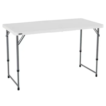 4 фута Раскладывающийся пополам стол из белого гранита (4428) Портативная складная уличная мебель для кемпинга