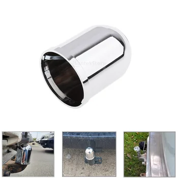 50 мм Хромированная автомобильная буксировочная балка для буксировки Защищает фаркоп от буксировки Крышка крышки серебристого фаркопа для автомобиля
