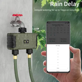 Diivoo WiFi, Таймеры для полива сада, Интеллектуальный капельный полив, Программируемый контроллер задержки дождя, 1/2 Зонный Автоматический клапан Alexa Voice