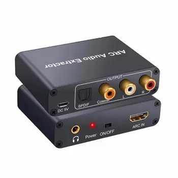 HDMI HD DAC SPDIF, Оптоволоконный Коаксиальный Аудиоадаптер RCA ARC, Аналоговый Аудиопреобразователь, Цифроаналоговый Аудиоэкстрактор