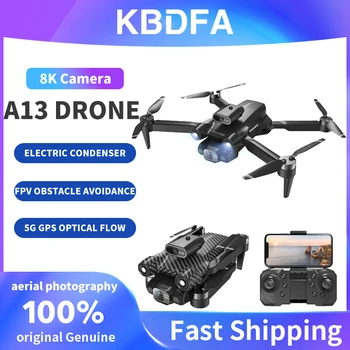 KBDFA A13 Беспилотный летательный аппарат из углеродного волокна 8K с камерой 4K HD, FPV-система, удерживающая давление воздуха, высоту, Складной Квадрокоптер, избегающий препятствий, Радиоуправляемый Дрон, игрушки