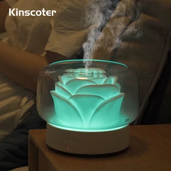 KINSCOTER 400 мл Цветочный Ароматический диффузор, Электрический Туманообразователь, увлажнитель воздуха с эфирными маслами для ароматерапии, подарок на Праздники