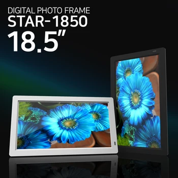 New18.5in Умные цифровые фоторамки 1080P HD Сенсорный экран Многофункциональный электронный фотоальбом Встроенные стереодинамики
