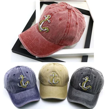 Бейсбольная кепка с якорем, мужская и женская модная повседневная кепка, уличная кепка, кепка для мытья водой, пиратская кепка