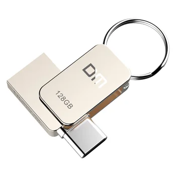 Бесплатная доставка DM PD059 128 ГБ USB-C Type-C OTG USB 3.0 Флэш-накопитель Флеш-накопитель для смартфона MINI Usb Stick