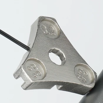 Велосипедный Гаечный Ключ Со спицами Открытый 44,3x44,3x8,7 мм Инструмент для коррекции затяжки # 52 Из углеродистой стали 3.2/3.3/3.5 мм Высокого качества