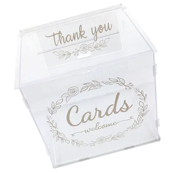Декоративная коробка для свадебных открыток, акриловый кейс-контейнер 