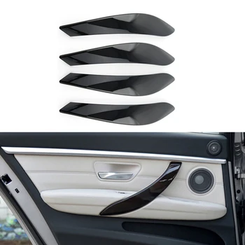 Для BMW 3 4 Серии 3GT 2013-2018 Черная Автомобильная Внутренняя Дверная ручка, Накладка, Чехол для Ручек