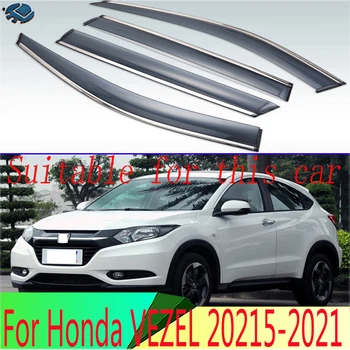 Для Honda VEZEL 20215-2021, пластиковый внешний козырек, вентиляционные шторы, защита от Солнца и дождя, дефлектор, 4 шт.