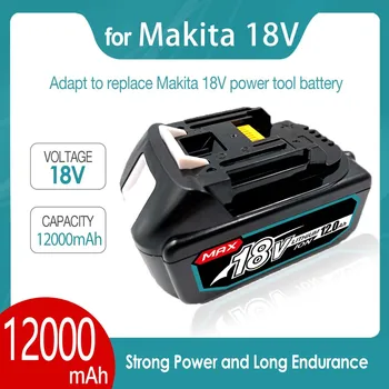 Для Makita Оригинальный Аккумулятор Для Электроинструментов 18V 12000mAh Со Светодиодной литий-ионной Заменой LXT BL1860B BL1860 BL1850