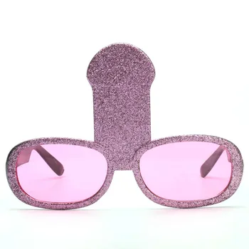 Забавные Солнцезащитные очки для пениса из розового золота Девичник Секс-игры для взрослых Принадлежности Девичник Розовые очки Украшения Подарки Подружкам Невесты