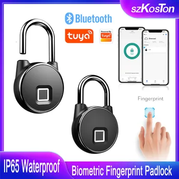 Замок с отпечатком пальца Tuya Smart Life, Биометрический дверной замок с отпечатком большого пальца, Bluetooth-совместимая разблокировка, USB-Аккумуляторная система безопасности дома