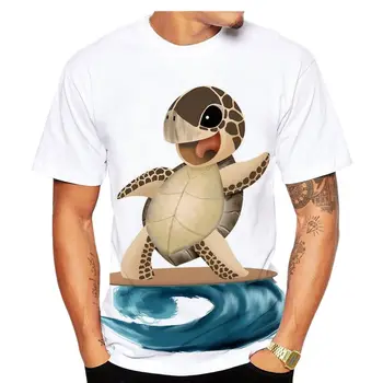 Летние футболки 2022, Горячая Распродажа, Милая Морская Черепаха с 3D принтом, Мужская/женская футболка 