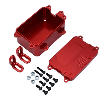 Металлическая коробка приемника ESC Коробка Обновления Замена Подходит для SCX10 1/10 RC гусеничный автомобиль Красный