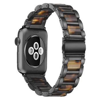 Металлический ремешок из смолы Для Apple Watch band 45 мм/41 мм 44 мм 40 мм 42 мм 38 мм ремешок для часов браслет iwatch apple watch series 5 4 3 se 6 7