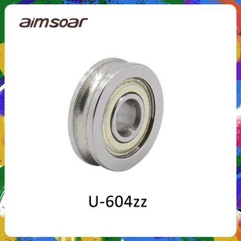 Направляющее колесо экструдера для 3D-принтера U604zz с U-образным пазом, подшипник направляющего шкива 4*13*4 мм для экструдера CR-10 MK8