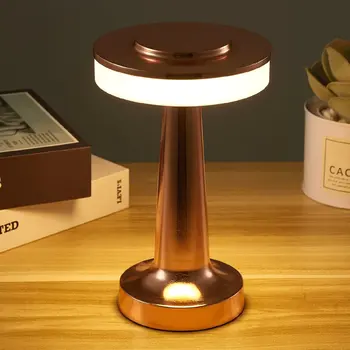 Настольная лампа для бара в стиле ретро, настольный светодиодный ночник с сенсорным экраном, Перезаряжаемая беспроводная лампа для чтения в ресторане, декор спальни в отеле