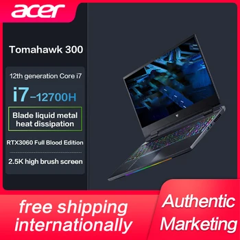 Новый Оригинальный игровой ноутбук Acer Tomahawk300 Intel I7-12700H RTX3060 для киберспорта с 15,6-дюймовым экраном 2,5 K 165Hz IPS, игровой ноутбук