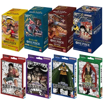 Оригинальная коллекция карт Bandai One Piece Booster Box Аниме Японский Opcg-01 02 03 04 Торговая игра Luffy Sanji Nami Игровые Карты