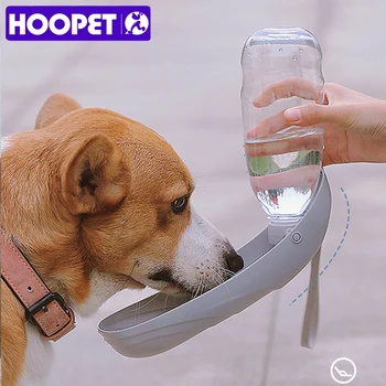 Поилка для собак HOOPET, Портативная Чашка для воды, поилка для питья домашних животных, сопутствующая чашка, бутылка для воды, принадлежности для выгула собак