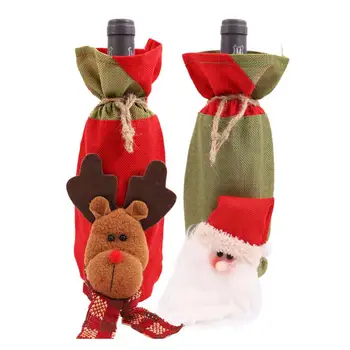 Принадлежности для праздничных вечеринок, Праздничные крышки для винных бутылок Санта-Клауса, Прочные Праздничные украшения для рождественских вечеринок, Home Merry