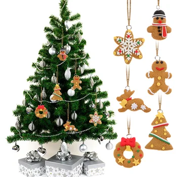 Рождественский Орнамент Подвески из полимерной глины, Подвесное подарочное украшение, Горячая Распродажа, украшение для рождественской елки