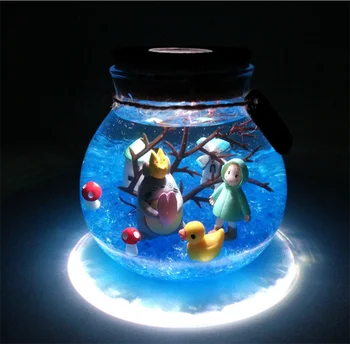 Светодиодный ночник для аквариума, RGB Цветной Дельфин, Домашняя декоративная прикроватная лампа на батарейках для Маленьких детей, Праздничный Gif
