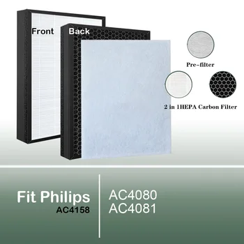 Сменный комбинированный фильтр с активированным углем HEPA AC4158 AC4158/00 для Philips Air purifier AC4080 AC4081 Аксессуар