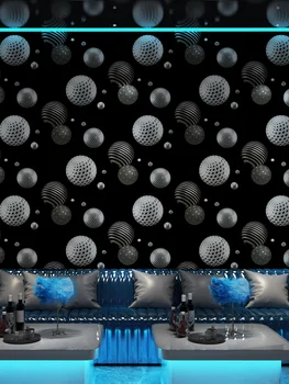 Современные виниловые водонепроницаемые ПВХ-обои 3D Ball Planet для бара, магазина, зала KTV, ночных клубов, настенного фона, контактной бумаги