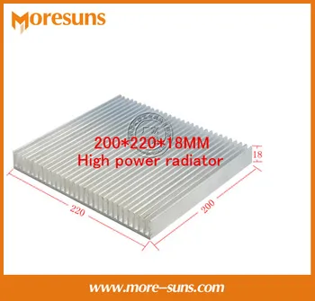 Чистый алюминиевый радиатор обшивает панелями радиатор наивысшей мощности heatsink 200*220*18MM для охлаждения источника питания