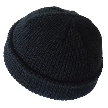Шерстяная шапка Осенне-зимняя вязаная шапка Мужская модная брендовая шляпа из кожи дыни корейская японская, защищающая от холода и сохраняющая тепло