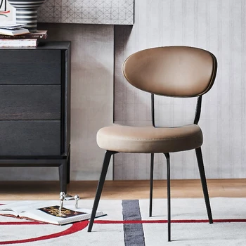 LLYARSS Lias/обеденный стул/без подлокотников/итальянский минимализм/кожа+ нержавеющая сталь /JY