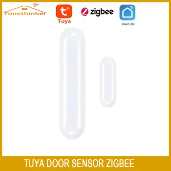 Tuya WiFi Zigbee Дверной датчик Умный Дом оконный датчик Детектор сигнализации Независимый магнитный датчик Работа с приложением Smart Life