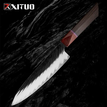 XITUO 8-дюймовые ножи шеф-повара, супер острые, для резки овощей и мяса, фруктов, нож шеф-повара, высококачественные кухонные многофункциональные инструменты