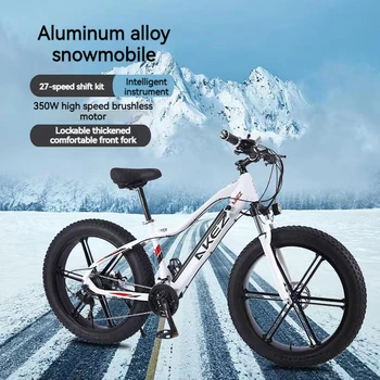 Бесплатная Доставка 2022 Snow EBike 26-дюймовый Электрический Велосипед Beach Fat Tire 750 Вт 10ah 48 В EBIKE Скрытая Батарея Бесщеточный Мотор 27 Скоростей