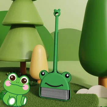 Детский совок, Детская игрушка-метла, маленький детский Пластиковый инструмент для чистки, набор для игр по ведению домашнего хозяйства