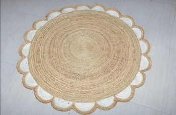 Ковер Из натурального джута, реверсивный плетеный коврик в деревенском стиле, гостиная, Современный коврик для прихожей, Коврик для дома, Декор спальни