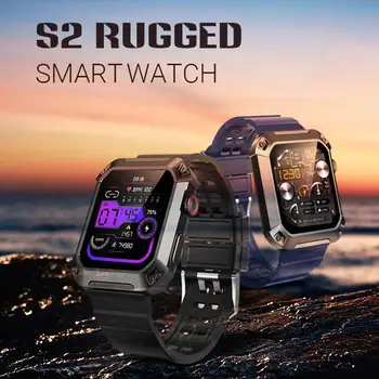 Наручные Смарт-часы ROGBID S2 с Экраном 1,83 дюйма, совместимые с Bluetooth 5,0, Мониторинг состояния Здоровья, Частоты сердечных сокращений, Электронные Часы Для Ежедневного использования