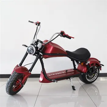 (НОВАЯ скидка) ЛЕТНЯЯ скидка На Harleys Style 2000W 60V 20AH Электрический мотороллер с широкими шинами CityCoco OXBLOOD RED Hot