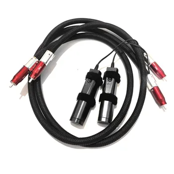 Одна пара Hi-Fi аудиофильского Hi-End аналогового соединительного кабеля RCA с 72V DBS