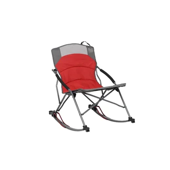 Походное кресло-качалка Catalpa Relax, красное и серое, для взрослых