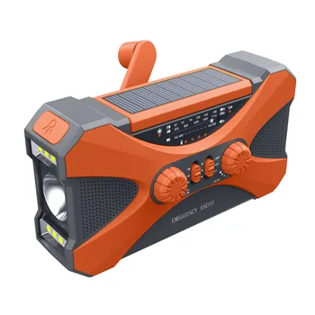 Солнечное Аварийное радио FM/ AM / WB Радио, Светодиодный фонарик с ручным приводом, Сигнализация SOS, Лампа для чтения, Наружный Мобильный блок питания